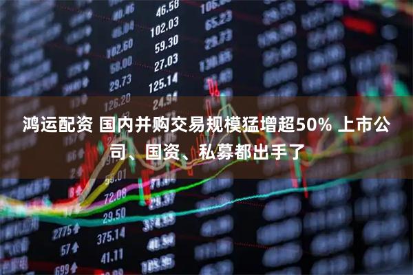 鸿运配资 国内并购交易规模猛增超50% 上市公司、国资、私募都出手了