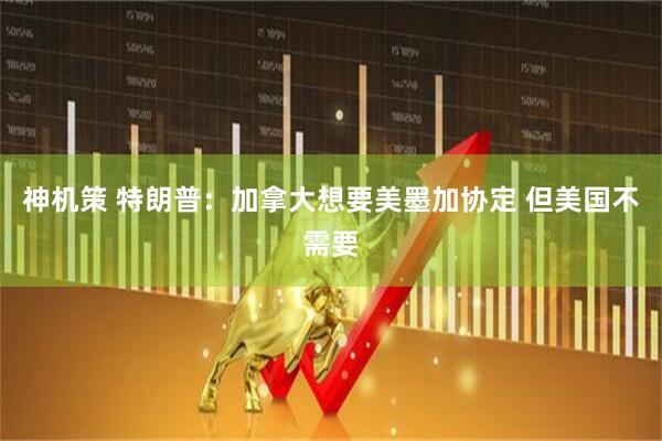 神机策 特朗普：加拿大想要美墨加协定 但美国不需要